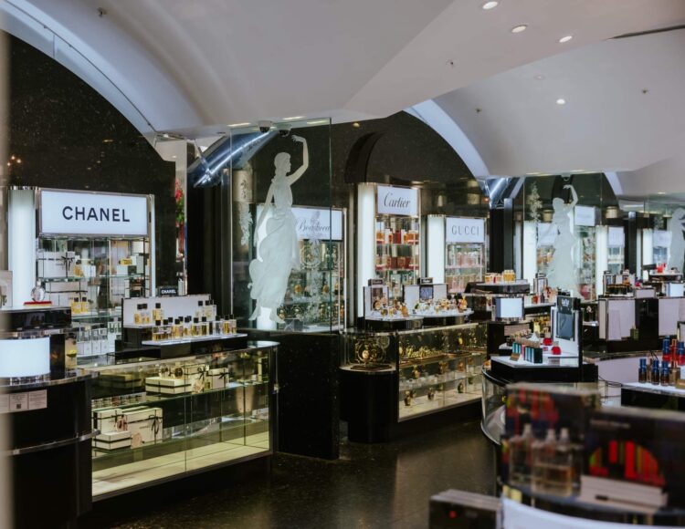 Harrods Perfumery Hall 3 Way Displays